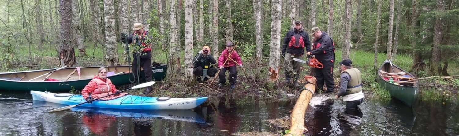 Melojat keväisellä joella